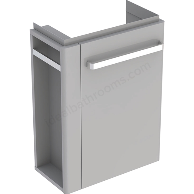 Geberit Selnova Compact Vanity Unit For 500x250 Handrinse Basin;Left Hand Towel Rail;Grey 