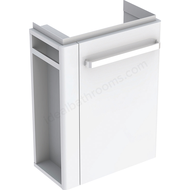 Geberit Selnova Compact Vanity Unit  For 500x250 Handrinse Basin;Left Hand Towel Rail;White 