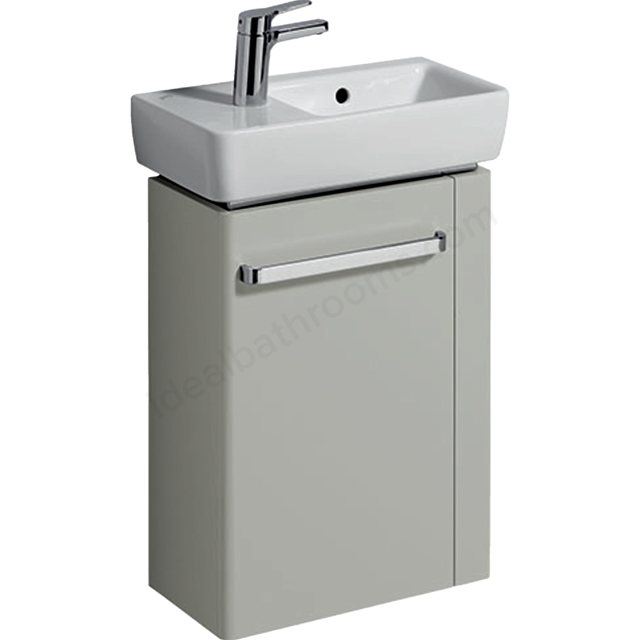 Geberit Selnova Compact Vanity Unit For 500x250 Handrinse Basin;Right Hand Towel Rail;Grey