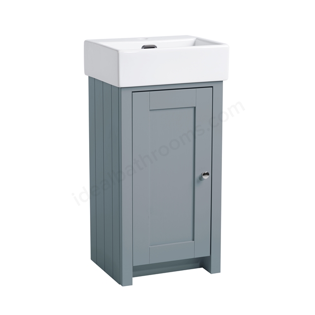 Tavistock Lansdown 430mm Cloakroom Vanity Unit; 1 Door - Mineral Blue