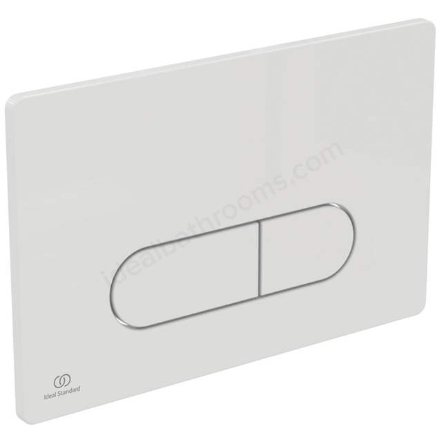 Ideal Standard Oleas M1 mechanical dual flushplate;   White