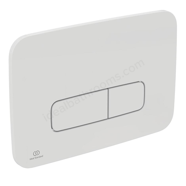 Ideal Standard Oleas M3 mechanical dual flushplate;   White