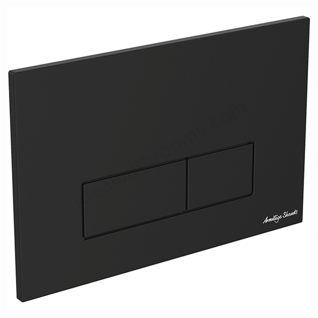 Armitage Shanks Oleas M2 Mechanical Dual Flushplate, Black
