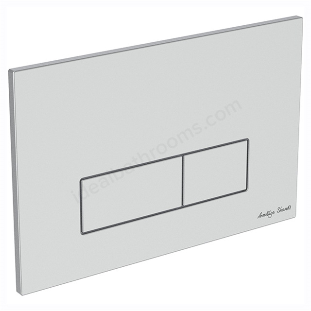 Armitage Shanks Oleas M2 Mechanical Dual Flushplate, Brushed Chrome