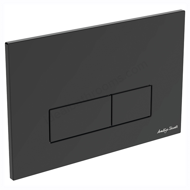 Armitage Shanks Oleas P2 Pneumatic Dual Flushplate, Black