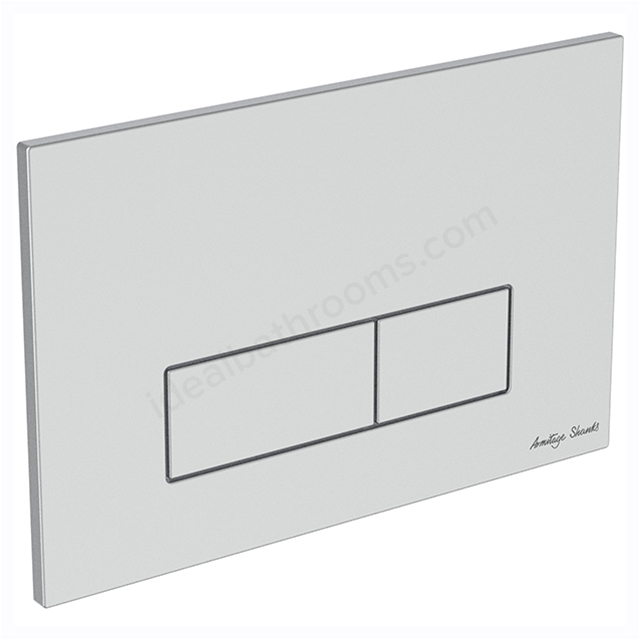Armitage Shanks Oleas P2 Pneumatic Dual Flushplate, Brushed Chrome