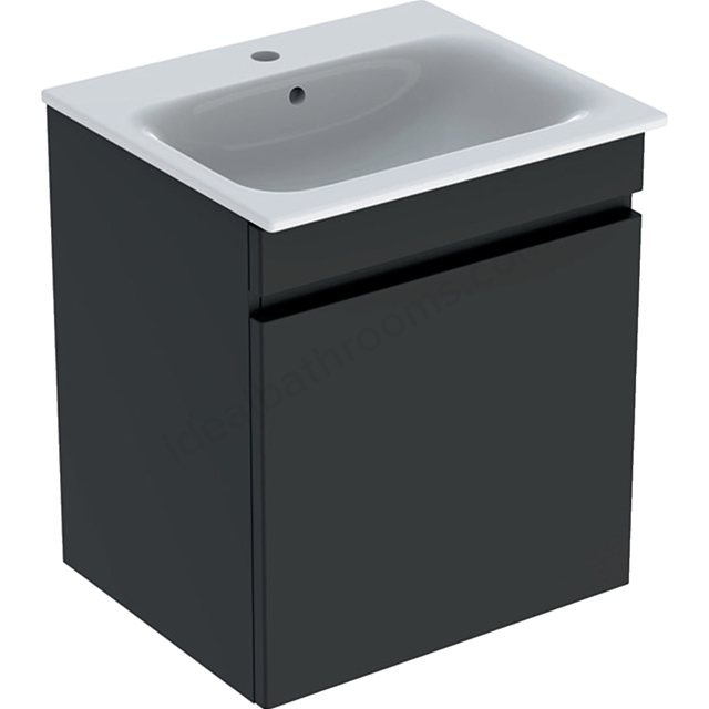 Geberit Renova Plan 600mm; 1 Drawer Vanity Unit & Basin - Lava