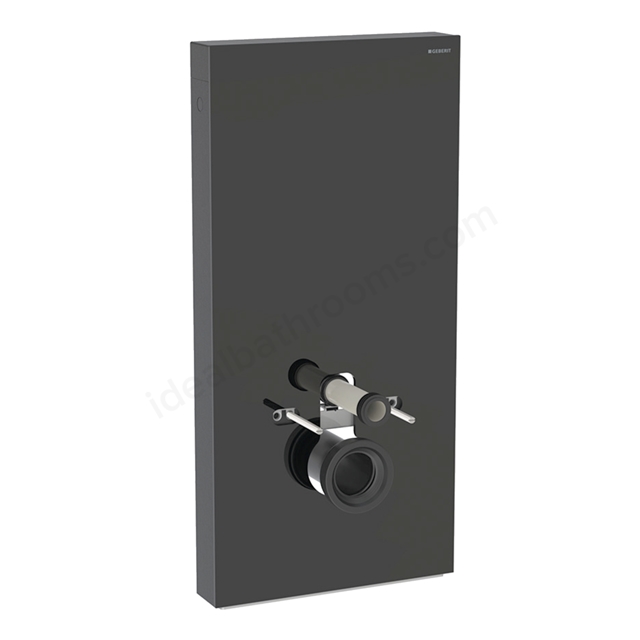 Geberit Monolith Plus for Wall Hung WC; 101cm; Black Glass; Black Chrome