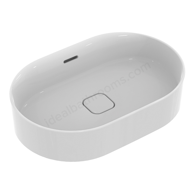 Ideal Standard Retail Strada II 600mm On Countertop Oval Basin; 0 Tap Holes & Clicker Waste - White