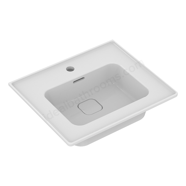Ideal Standard Retail Strada II 500mm Vanity Basin; 1 Tap Hole & Clicker Waste - White