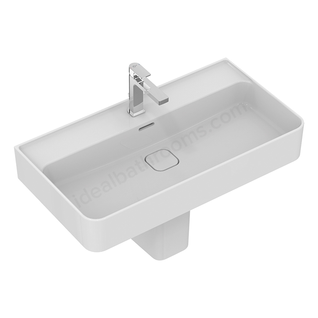 Ideal Standard Retail Strada II 800mm Pedestal Basin; 1 Tap Hole & Clicker Waste - White
