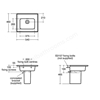 Ideal Standard Retail Strada II 500mm Vanity Basin; 0 Tap Holes & Clicker Waste - White
