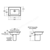 Ideal Standard Retail Strada II 600mm Vanity Basin; 0 Tap Holes & Clicker Waste - White