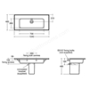 Ideal Standard Retail Strada II 1000mm Vanity Basin; 0 Tap Holes & Clicker Waste - White