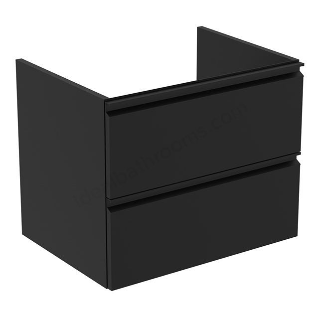 Ideal Standard Retail Tesi Basin Unit 600mm 2 Drawers; Silk Black