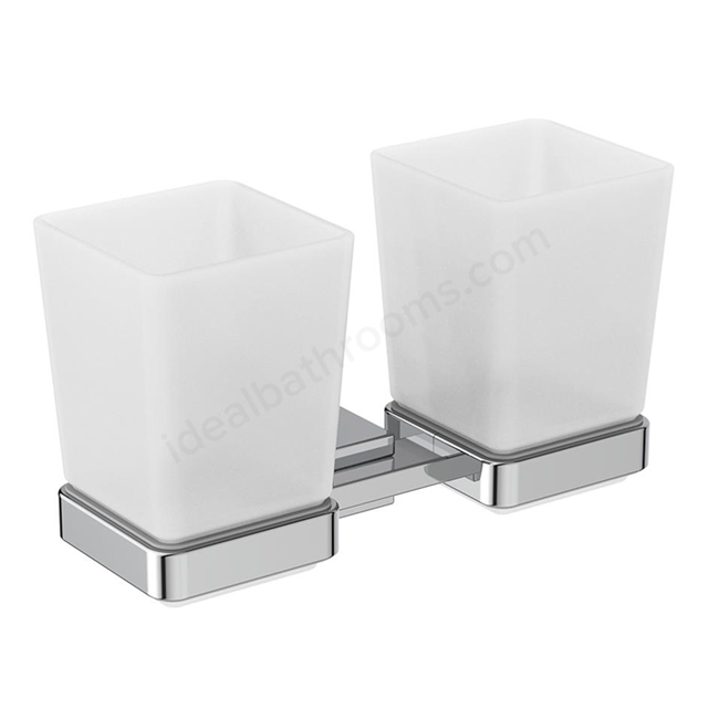 Ideal Standard IOM Square Double Tumbler & Holder