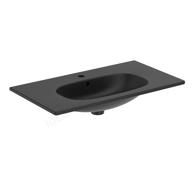 Ideal Standard Retail Tesi 825mm Vanity Basin; 1 Tap Hole - Silk Black