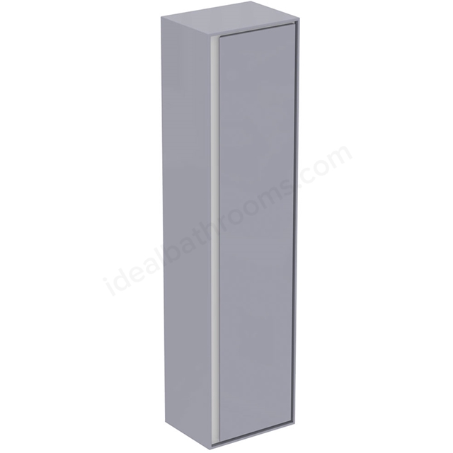 Ideal Standard Connect Air Wall Hung Tall Column Unit; 1 Door; 400mm Wide; Gloss Grey / Matt White