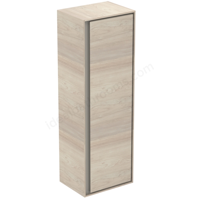 Ideal Standard Connect Air Wall Hung Half Column Unit; 1 Door; 400mm Wide; Light Brown Wood / Matt Light Brown