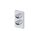 RAK Ceramics Moon Dual Outlet Concealed Shower Valve - Chrome