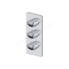 RAK Ceramics Moon Triple Outlet Concealed Shower Valve - Chrome