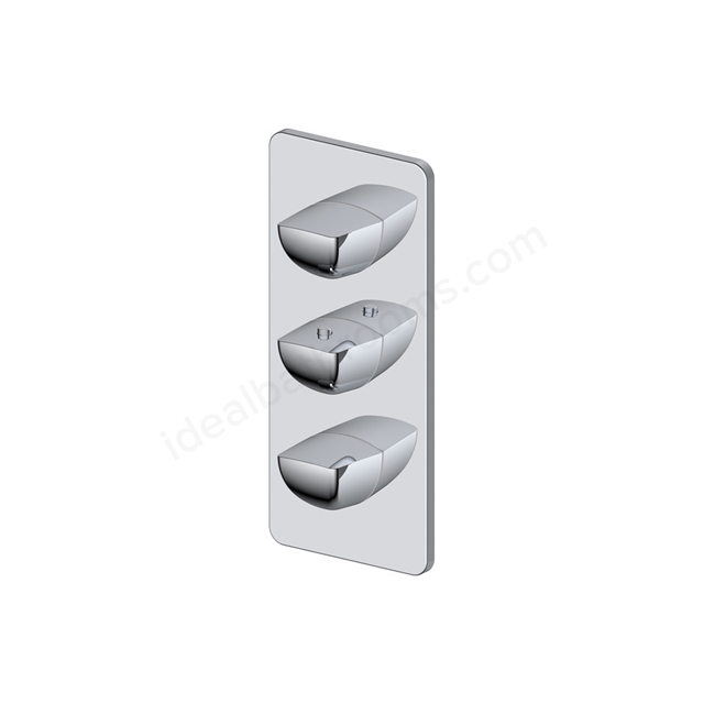 RAK Ceramics Moon Triple Outlet Concealed Shower Valve - Chrome