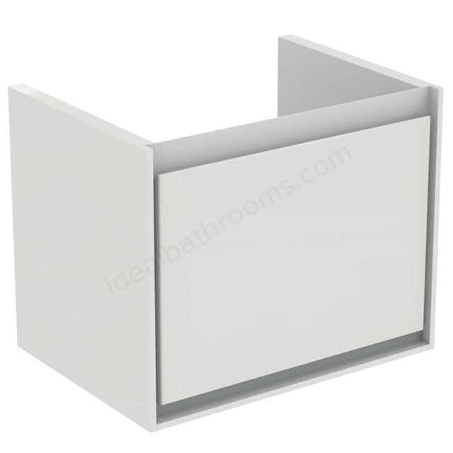 Ideal Standard Connect Air 500mm Wall Hung Vanity Unit Only; 1 Drawer - Gloss White/Matt White