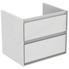 Ideal Standard Connect Air 600mm Wall Hung Vanity Unit Only; 2 Drawers - Gloss White/Matt White