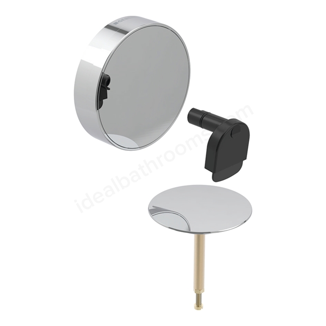 Geberit Split Turn Handle Bath Inlet & Waste, Ready-to-Fit Set, Chrome