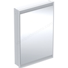 Geberit One 1 Door Right Hinge 600mm Comfort Light Mirror Cabinet - Anodised Aluminium