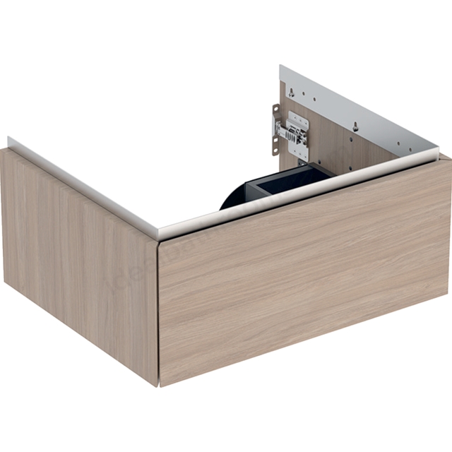 Geberit One 600mm 1 Drawer Washbasin Unit - Oak