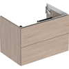 Geberit One 750mm 2 Drawer Washbasin Unit - Oak