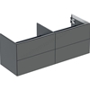 Geberit One 1350mm 4 Drawer Washbasin Unit - Matt Lava