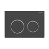 Geberit Omega20 Dual Flush plate - Matt Black & Chrome