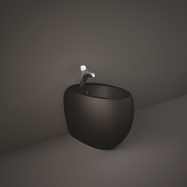 RAK Ceramics Cloud 1 Tap Hole Back To Wall Bidet - Black