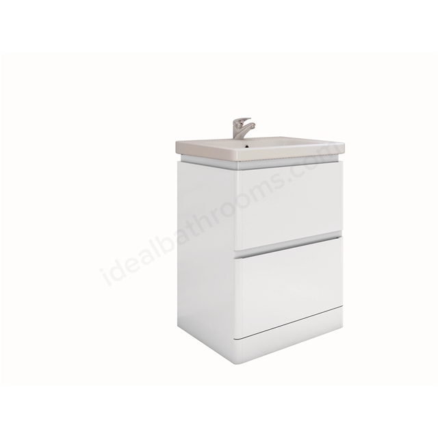 RAK Ceramics Resort 650mm x 500mm Floor Standing Basin Unit - White