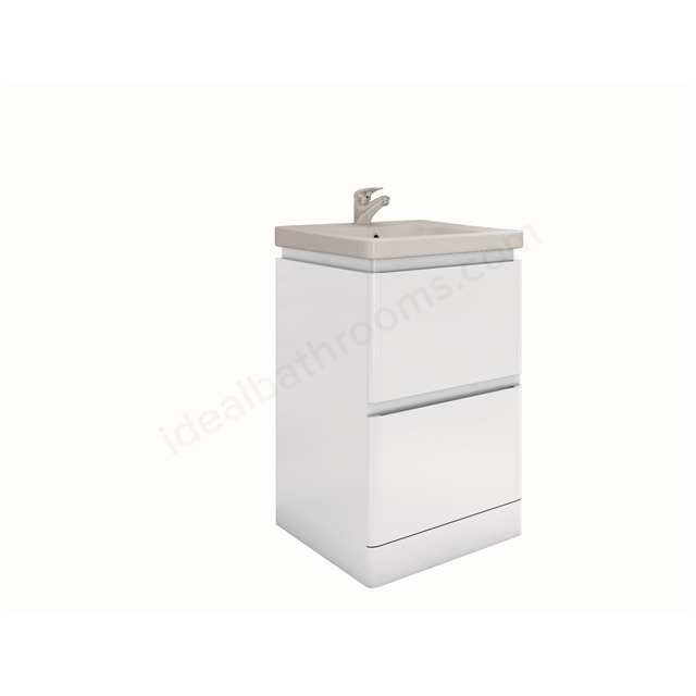 RAK Ceramics Resort 550mm x 500mm Floor Standing Basin Unit - White