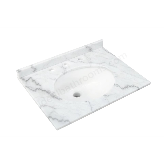 RAK Ceramics Washington 665mm x 505mm Marble Countertop w/ Basin - White