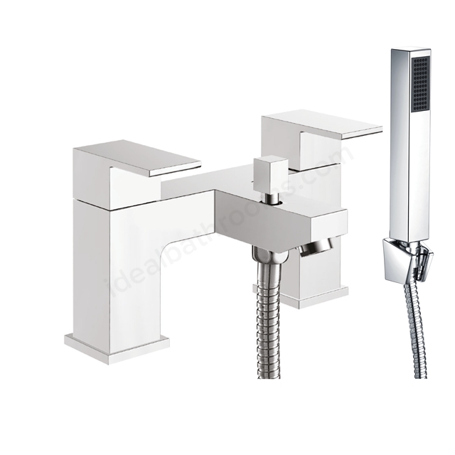 Scudo Lanza 2 Tap Hole Deck Mounted Bath Shower Filler - Chrome