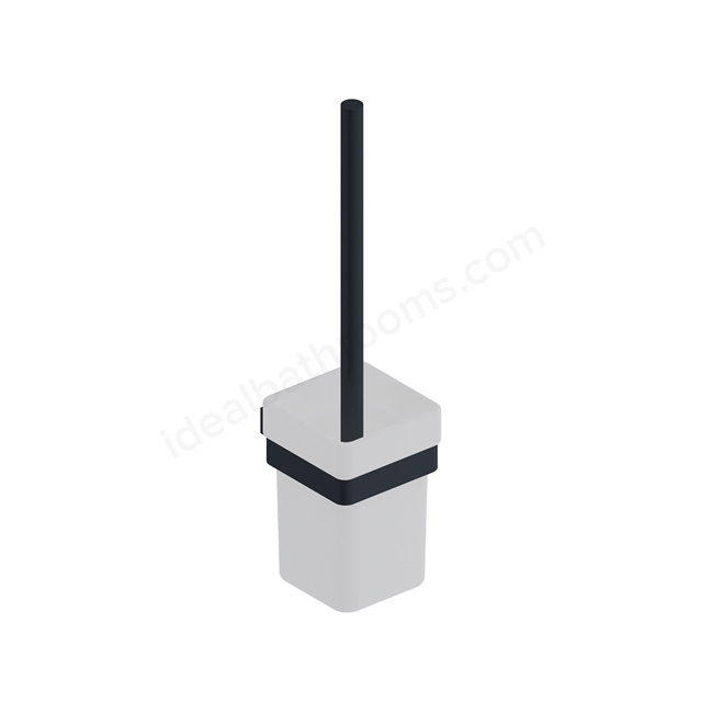 Scudo Mono Wall Mounted Toilet Brush Set - Matt Black