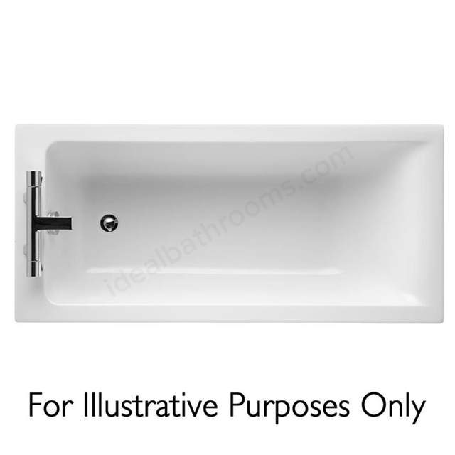 Ideal Standard CONCEPT Single Ended Rectangular Bath; 0 Tap Holes; 1500x700mm; White