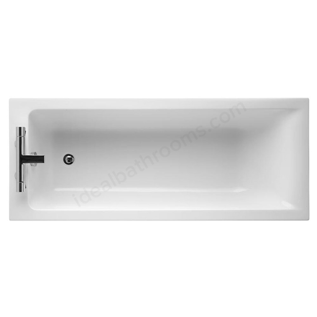 Ideal Standard CONCEPT Single Ended Rectangular Bath; 2 Tap Holes; 1700x700mm; White