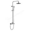 Scudo Round Thermostatic Bar Valve with Riser Rail - Chrome