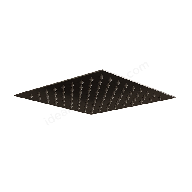 Scudo Square 200mm Stainless Shower Head - Black