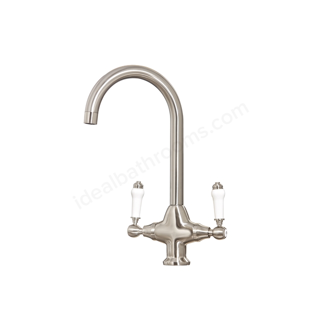 Scudo Harrogate 1 Tap Hole Kitchen Tap - Brushed Nickel