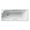 Ideal Standard SIMPLICITY Single Ended Rectangular Steel Bath; 2 Tap Holes; Twin Grips; 1600x700mm; White