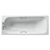 Ideal Standard SIMPLICITY Single Ended Rectangular Steel Bath; 130 Litre; 2 Tap Holes; Twin Grips; 1700x700mm; White