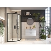 Scudo 6mm Black Glass 900mm Double Door Quad (1850mm)