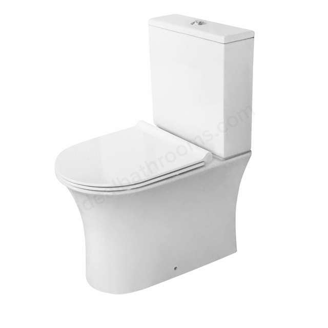 Scudo Deia 607mm x 425mm x 370mm Rimless Closed Back WC Pan - White