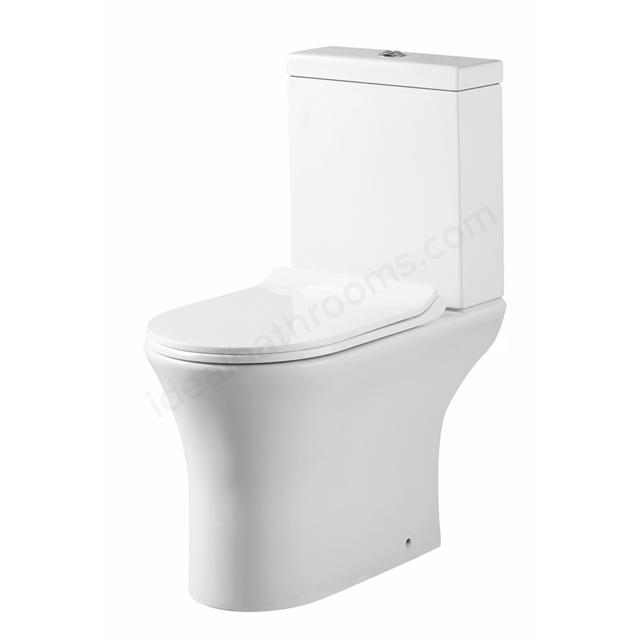 Scudo Deia 607mm x 425mm x 370mm Rimless Open Back WC Pan - White